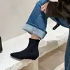 Nueva colección otoño/invierno 2026: Botines chic, estilizados y elegantes de estilo francés con punta fina y tacón grueso, que exudan un look sexy y hermoso.