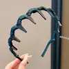 Faixa de Cabelo Envolvida em Tecido Francês para Mulheres, Elegante, Topo Alto da Cabeça, Com Dentes, Faixa Antiderrapante, Grampos de Cabelo para Prender Franja, Acessórios de Cabelo