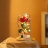 Novela romántica sorpresa cumpleaños decoración rosa flor eterna iluminación pareja dormitorio escritorio noche luz