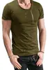Nueva moda casual para hombre estilo europeo y americano, nueva camiseta de manga corta con decoración de cremallera de flor quemada, ropa para hombre