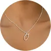 Comercio Exterior Más Vendido Diseño Creativo Collar de Palabras Artístico Lujo Ligero Gama Alta Diseño de Nicho Joyería para Mujer