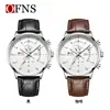 O'Fanni's explosiones de comercio exterior banda de reloj de cuarzo calendario cronógrafo reloj impermeable correa luminosa reloj para hombre de negocios venta al por mayor