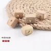 Botones Cuadrados de Madera en Color Madera Natural para Decoración de Accesorios Hechos a Mano DIY Estilo Chino Retro Cheongsam y Hanfu
