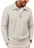 Suéter de punto pullover de media cremallera con cuello, nuevo modelo de comercio exterior de otoño e invierno, transpirable, suave, tejido, ajustado, suéter cálido para hombre