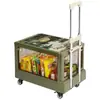 Venta de liquidación: Carro de Camping Plegable, Gran Capacidad para Uso Doméstico, Entrega y Transporte de Carga, Organizador de Picnic al Aire Libre con Tabla de Madera