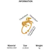 Moda Europea y Americana Simple Anillo de Acero Inoxidable con Alambre Rizado en Forma de Corazón, Anillo de Acero para Gato Chapado en Oro No Descolorante