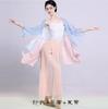 Traje de Danza para Mujer, Top de Gasa para Práctica de Danza China, Atuendo de Actuación con Falda Grande de Gasa en Estilo Antiguo
