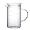 Taza medidora de vidrio resistente a altas temperaturas para leche, jugo, con tapa, taza graduada, apta para microondas y horno, taza medidora de vidrio para hornear