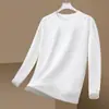 Moletom masculino, estilo primavera e outono, gola redonda, manga longa, blusa básica, top versátil casual solto, roupas masculinas