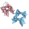 Pinza de Satín Japonesa y Coreana Súper Dulce Color Crema con Lazo Pinza para Flequillo Accesorio para Cola de Caballo Alta Adorno de Cabello de Princesa Pinza Pequeña