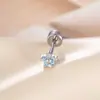 Nuevo Estilo de Verano de Henson Minimalista con Circonitas Azul Marino Claro Delicado Piercing de Cartílago Pequeño Arete