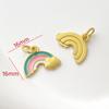 Arenas Antiguas Gato Gatito Dorado Zanahoria Arcoíris Fresa Colgante diy Joyería Hecha a Mano Cuerda Ancho Pulsera Collar Colgante