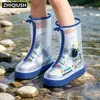 Cubrezapatos de lluvia para niños, modelo nuevo 2026 para niños y niñas, de longitud media, especialmente diseñados para que los estudiantes los usen en la escuela en días lluviosos, resistentes al desgaste y antideslizantes, de caña alta