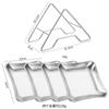 Bandeja de Almacenamiento Estilo Ins de Lujo Ligero Vajilla Doméstica Bandeja de Frutas de Acero Inoxidable Bandeja para Frutos Secos Bandeja para Snacks Plato Cuadrado para Huesos