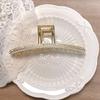 Pinza de Diamante de Garra de Perlas de Doble Fila Sentido de Alto Nivel Parte Posterior de la Cabeza Ins Corea del Sur Pinza Pasador Pinza de Tiburón Accesorios Elegantes para el Cabello