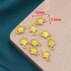 Yiwu Liga Eletroforese Alta Retenção de Cor Flor DIY Adorno de Cabeça de Noiva Ponto Galvanizado Flor Verde Pingente Poroso Acessórios