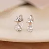 Pendientes de Estrella de Cinco Puntas con Circonita Microincrustada de Plata de Ley S925 para Mujer, Estilo Coreano, Simples, Elegantes, Modernos, Exquisitos y Versátiles