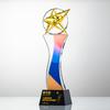 Nuevo Trofeo de Estrella de Cinco Puntas de Cristal Grabado Año Nuevo Venus Recompensas de Fin de Año Regalo Corporativo Souvenirs Cristal Venus