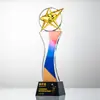 Trofeo de Cristal Creativo Personalización en Lotes Pequeños Evento de Competición Medalla al Empleado Destacado Trofeo de Resina Adorno de Recuerdo