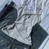 Verão Novo Estilo Puro Desejo Moda Garota Popular Costas Nuas Básico Simples Camisola Feminina Y2K Colete Pequeno Versátil