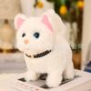 Lindo perro de peluche eléctrico, mascota artificial digital que ladra y mueve la cola, conejito de juguete para niños.