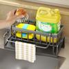 Escorredor de Louça de Cozinha, Porta Detergente e Esponja para Pia, Rack Organizador, Suporte para Palha de Aço, Rack de Armazenamento para Pia de Lavar Louça, Utensílios de Cozinha