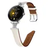 Adecuado para Google Pixel1/2/3/4/5 Correa de Smartwatch Nueva con Cola Cortada en Diamante y Patrón Diagonal Cuero Genuino Diseño Metálico