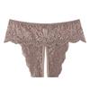 Ropa interior de encaje para mujer, tentación, apasionada, sexy, sin aberturas, de cintura baja, sencilla y ahuecada.