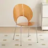 Cadeira de jantar nórdica para uso doméstico, casual e moderna, cadeira de jantar de mesa transparente, design simples para pousadas e hotéis, cadeira concha com encosto de sol
