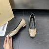 H-25-2 Moda Elegante de Primavera y Verano 2025 de Huizhou Zapatos Planos Versátiles Franceses de Boca Baja de Gama Alta Tacones Altos para Mujer