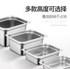 Acero inoxidable 304 recipiente para piezas caja de fracciones cantina comercial comida rápida recipiente para verduras recipiente cuadrado con aislamiento malatang exposición B & r
