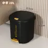Cubo de basura para sala de estar con tapa, gran capacidad, estilo abatible, para uso doméstico en cocina, dormitorio, baño, operado con el pie