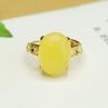 Anillo de Cera de Abeja Natural Aiyu Anillo para Dedo de Ámbar Amarillo Estilo Palacio Venta al por Mayor de Fábrica Dropshipping S3112903