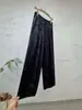 Outono de 2025 Novo Estilo Chinês Jacquard Calça Slim Cintura Elástica Versátil Calça Casual Calça Feminina Petite