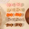 Set de pasadores para el pelo de color liso para niños más vendido transfronterizo con lazo de cinta de rosca accesorios de pasador para bebé al por mayor 2076