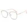 Gafas de lectura de marca BJYX, marco completo, caja de negocios, ultraligeras, ultratransparentes, de color sólido, de metal, de alta calidad, anti luz azul, espejo plano