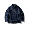 Roupas Masculinas North Boundary Marca de Moda Americana Outono/Inverno 2025 Novo Pulôver Leve para Uso Externo com Gola Alta Camiseta de Manga Longa de Secagem Rápida para Homens