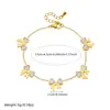 Estilo Coreano y Japonés Versátil Elegante Concha Blanca Lazo Dorado Chapado Cadena Colgante Joyería de Acero Inoxidable Simple Conjunto de Alta Gama