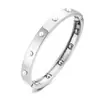 Pulsera Trendy de Patrón de Ola Irregular, Brazalete Liso Abierto, Suministro de Joyería de Gama Alta de Nicho para Comercio Exterior
