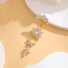 Anillo de Ombligo de Flor Europeo y Americano Transfronterizo 23 Circonias Redondas Clavos de Ombligo Anillo de Ombligo de Rosca Externa Joyería para Piercing Corporal