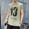 Chaleco de verano para hombre, informal, de marca moderna, personalizado, ropa deportiva, ropa exterior, camiseta holgada sin mangas