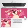 Mouse Pad de Urso Morango Desenho Animado Anime Mat Grande Matéria-Prima de Alta Qualidade Mouse Pad Tapete para Mesa de Computador