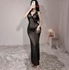 Ruolan lingerie sexy camisola sexy renda malha vestido transparente tentação quente pijama atacado 5243