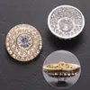 Botones Redondos Dorados Tachonados con Diamantes, Más Vendidos Transfronterizos para Suéteres, Abrigos, Zapatos y Sombreros, Botones Decorativos Cosidos a Mano, Bricolaje, en Stock