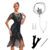 Amazon Transfronterizo Europeo y Americano Fiesta Retro Fiesta Vestido de Noche Sexy Traje de Falda con Lentejuelas y Borlas Gatsby 1920