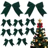 Lazo de Cinta de Terciopelo Navideño con Alambre, Lazo de Cinta de Terciopelo para Decoración de Fiesta