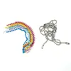Accesorios de Cadena para Joyería Cadena de Cuentas Redondas Onduladas Coloridas Cadena de Cuentas Metálicas Pintadas en Spray de Alta Calidad Multiespecificación Colgante de Cordón con Etiqueta