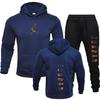 Nuevo conjunto deportivo de dos piezas con sudadera con capucha para hombre y mujer, traje, tendencia de moda, sudadera deportiva hip hop