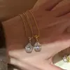 Collar de Plata de Ley S925 Huevo de Paloma de Circonita Xiaohongshu para Mujer, Cadena para Clavícula Versátil de Lujo Ligero de Moda, Tendencia de Nicho de Gama Alta