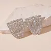 Brincos Geométricos Irregulares com Zircônia Cravejada de Diamante Estilo Luxo Leve Estilo de Nicho Europeu e Americano Brincos Exquisitos de Alta Qualidade para Mulheres